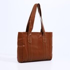 Сумка женская на молнии цвет коричневый - фото 22353765