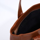 Сумка женская на молнии цвет коричневый - фото 22353767