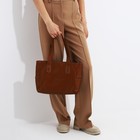 Сумка женская на молнии цвет коричневый - фото 22353769