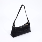 Сумка женская багет на молнии, 26×8×12 см, чёрная - Фото 8