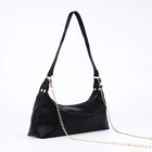 Сумка женская багет на молнии, 26×8×12 см, чёрная - Фото 6