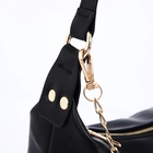 Сумка женская багет на молнии, 26×8×12 см, чёрная - Фото 4