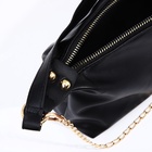 Сумка женская багет на молнии, 26×8×12 см, чёрная - Фото 3