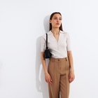 Сумка женская багет на молнии, 26×8×12 см, чёрная - Фото 9