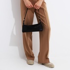 Сумка женская багет на молнии, 26×8×12 см, чёрная - Фото 2