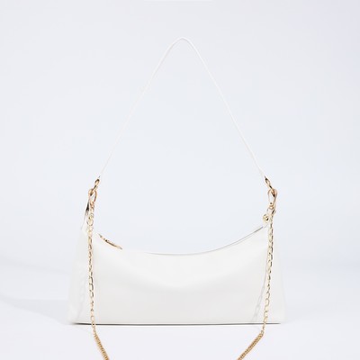 Сумка женская на молнии, белая