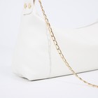 Сумка женская на молнии, белая - Фото 5