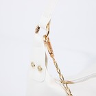 Сумка женская на молнии, белая - Фото 6