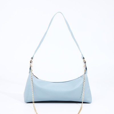 Сумка женская на молнии, голубая