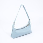 Сумка женская на молнии, голубая - Фото 5