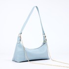 Сумка женская на молнии, голубая - Фото 8