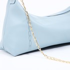 Сумка женская на молнии, голубая - Фото 7