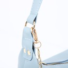 Сумка женская на молнии, голубая - Фото 4