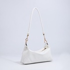 Сумка женская багет на молнии, 27×7.5×13 см, белая - Фото 6