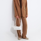 Сумка женская багет на молнии, 27×7.5×13 см, белая - Фото 2