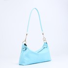 Сумка женская на молнии, голубая - Фото 4