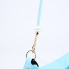 Сумка женская на молнии, голубая - Фото 5