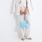 Сумка женская на молнии, голубая - Фото 2