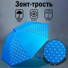 Зонт-трость «Яркие бабочки», 8 спиц, d = 90 см, цвет синий - Фото 1