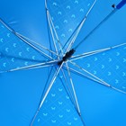 Зонт-трость «Яркие бабочки», 8 спиц, d = 90 см, цвет синий - Фото 3