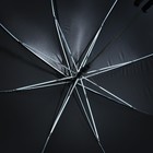 Зонт-трость «NO RAIN - NO FLOWERS», 8 спиц, d = 90 см, цвет чёрный - Фото 3