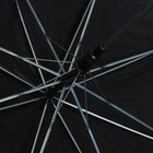 Зонт женский трость NO RAIN - NO FLOWERS, 8 спиц, d=90 см, чёрный, механический - Фото 5