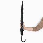 Зонт женский трость NO RAIN - NO FLOWERS, 8 спиц, d=90 см, чёрный, механический - Фото 6