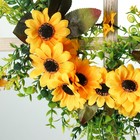 Интерьерный венок на дверь «Подсолнухи», d=40 см - Фото 3