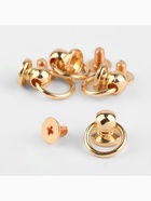 Кобурный винт d=6/8×9 мм, с кольцом d=10 мм, 4 шт., цвет золотой - Фото 2