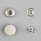 Кнопка установочная, Альфа (S-образная), d = 12 мм, цвет серебряный матовый - Фото 3