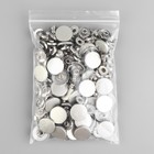 Кнопка установочная, Альфа (S-образная), d=17 мм, цвет серебряный матовый - Фото 4