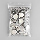 Кнопка установочная, Альфа (S-образная), d=20 мм, цвет серебряный матовый - Фото 4