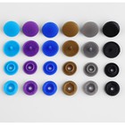 Кнопки пластиковые, d = 12 мм, 360 шт, в органайзере, цвет разноцветный - Фото 6
