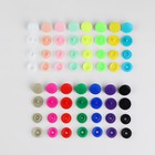 Кнопки пластиковые, d = 12 мм, 150 шт, в органайзере, цвет разноцветный - Фото 2