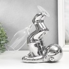 Сувенир керамика подставка под бокал "Космонавт - гравитация" серебро 16х11х19,5 см - фото 319601288