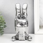 Сувенир керамика подставка под бокал "Космонавт - гравитация" серебро 16х11х19,5 см - фото 22354763