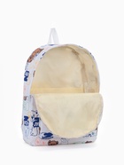 Рюкзак школьный на молнии, с карманом, с принтом, размер 30×12×43 см, белый/синий - Фото 6