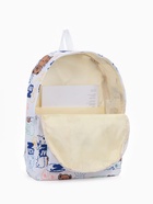 Рюкзак школьный на молнии, с карманом, с принтом, размер 30×12×43 см, белый/синий - Фото 7