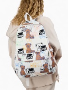 Рюкзак школьный на молнии, с карманом, с принтом, размер 30×12×43 см, белый/чёрный - Фото 13