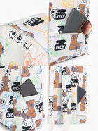 Рюкзак школьный на молнии, с карманом, с принтом, размер 30×12×43 см, белый/чёрный - Фото 9