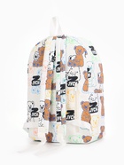 Рюкзак школьный на молнии, с карманом, с принтом, размер 30×12×43 см, белый/чёрный - Фото 4