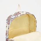 Рюкзак школьный на молнии из текстиля, наружный карман, цвет бежевый - фото 22354779