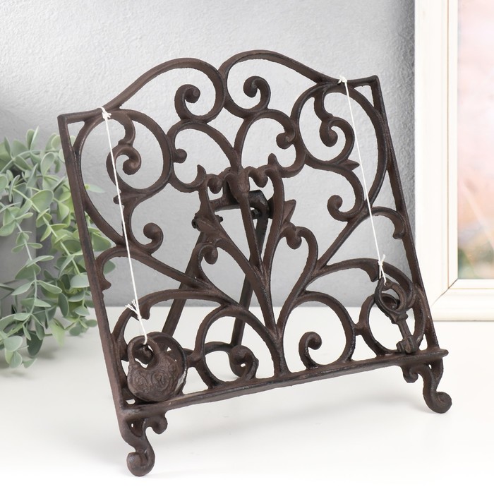 Фигура - подставка для книги, бумаг «Ажурная ковка», 4.5×27×29.5 см - Фото 1