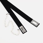 Ремень женский, ширина 2.4 см, пряжка металл, цвет чёрный 9613943