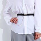 Ремень женский, ширина 2.4 см, пряжка металл, цвет чёрный 9613943