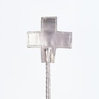 Стек БДСМ Sitabella, крест, винил, 57 см, серебро - Фото 4