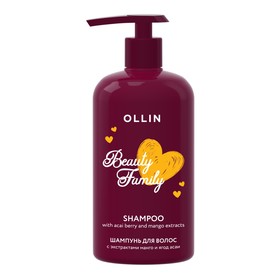 Шампунь для волос Ollin Professional Beauty family, с экстрактами манго и ягод асаи, 500 мл