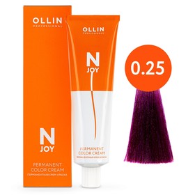 Крем-краска для волос перманентная Ollin Professional N-Joy, тон 0/25, фиолетово-махагоновый (розовый), 100 мл