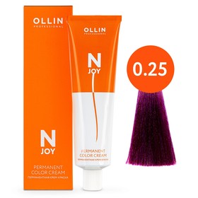 Крем-краска для волос перманентная Ollin Professional N-Joy, тон 0/25, фиолетово-махагоновый (розовый), 100 мл 9814361