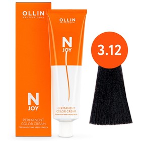 Крем-краска для волос перманентная Ollin Professional N-Joy, тон 3/12, тёмный шатен пепельно-фиолетовый, 100 мл